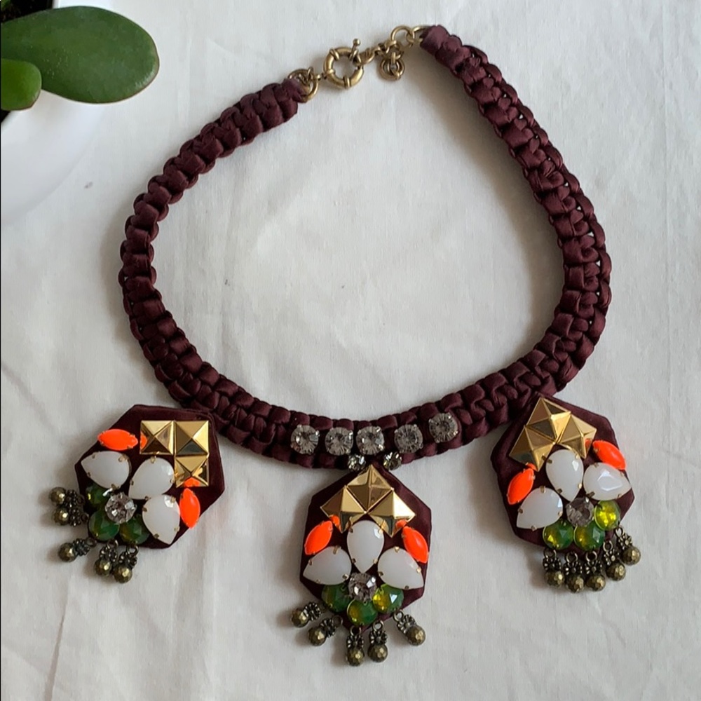 J. Crew Braided Satin Statement Necklace